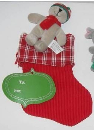 2002 Courderoy Stocking and Bear