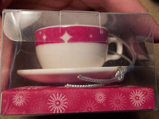 2006 Ornament Cup and Saucer Red Trim ASIA3