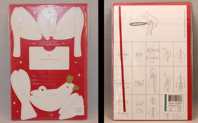 2012 Gift Card Holder w White Dove Cut Out USA