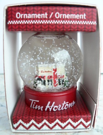 2015 Tim Hortons Snowglobe Ornament